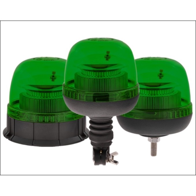 Girofar LED Galben cu prindere Din pole cu amortizor vibratii si doua tipuri selectabile de flash